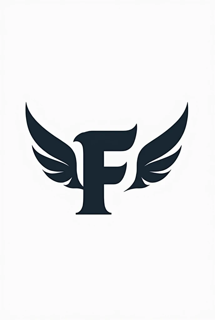 generate a logo where there is a flying letter F with wings
