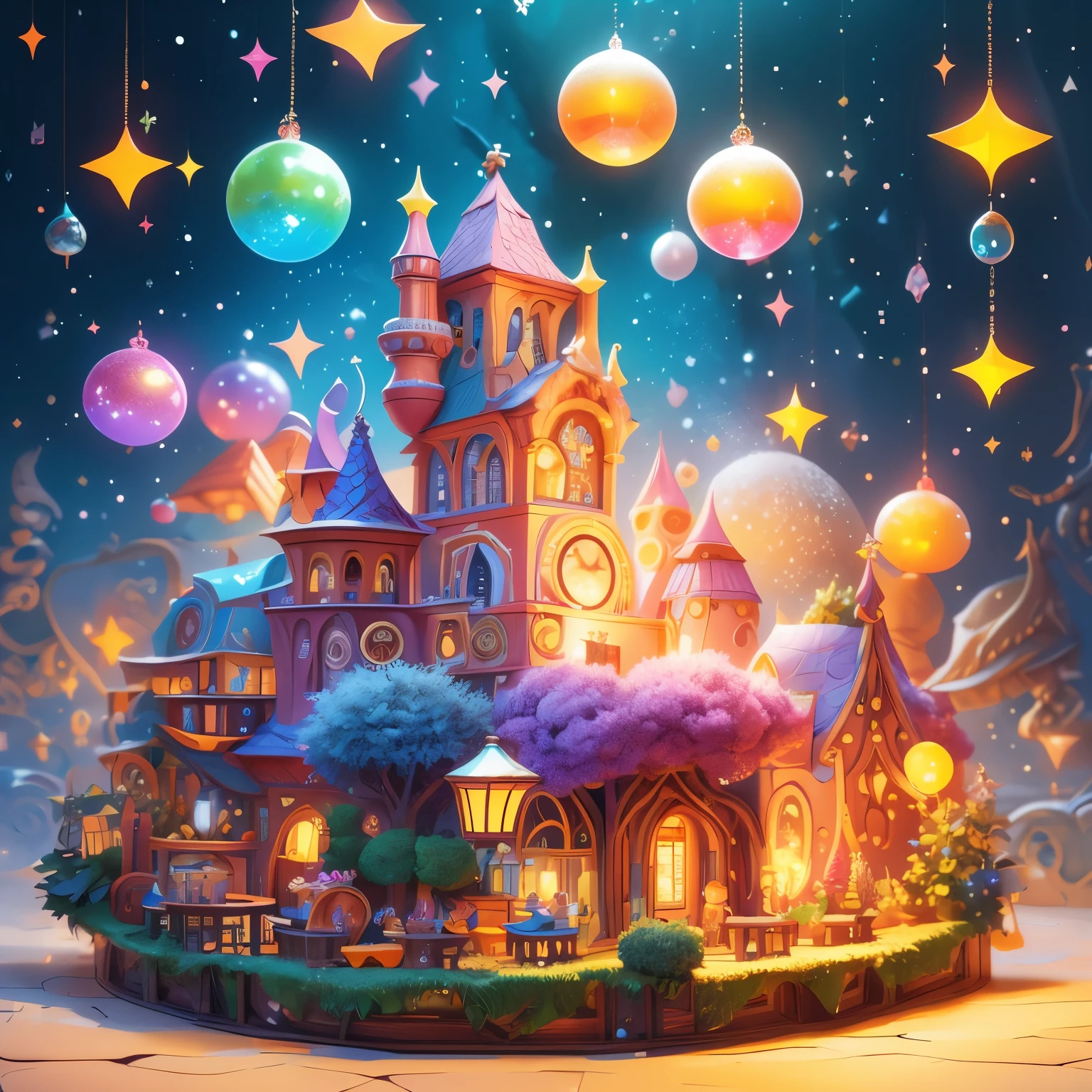 (Highest quality, Magic, Mysterious, Vibrant colors:1.2), One girl, cute, Fantasy, dream-like, fairy tale, Vibrant colors, Enchanted Forest, Shining Star, Magic creatures, Whimsical, Charm, Joyful, wonder, fun, Imaginative, Playful, Mysterious, Enchanting, Enchantingな, wonderland, Fantasy world, Magic adventures, Magic atmosphere, fun surprises, Joyful exploration, dream-like風景, Enchantingな雰囲気, Vibrant and active, Joyful and Whimsical, Magic escapades, Mysterious creatures, Charm details, Twinkle, Sparkling moments, joy and wonder in every corner, happy and Magic, エキサイティングでEnchanting, Unlimited imagination.