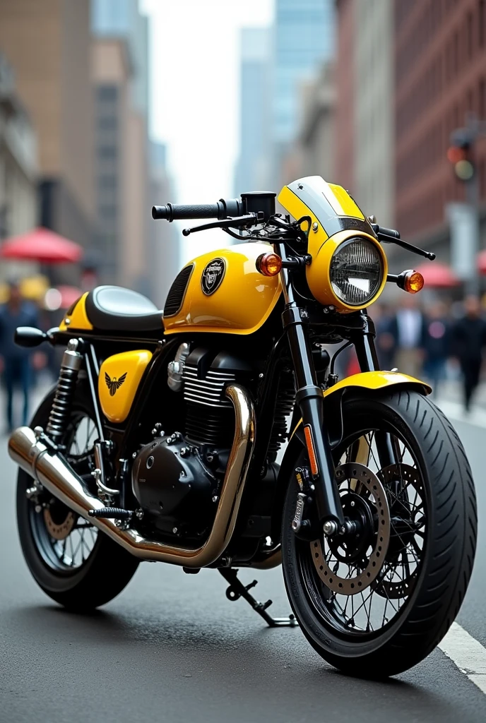 Royal enfield classic 350 that look like camaro bumblee car