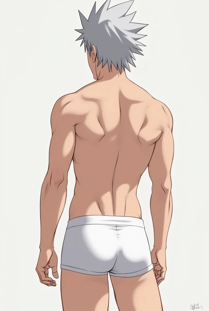 Kakashi only in white underwear 