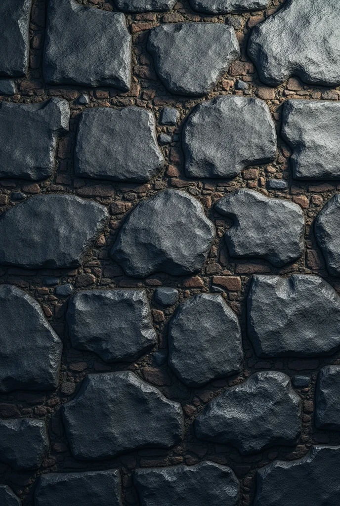 flat image with medieval stone wall texture, the stones are dark with medium tone contrast, there are differences in size between each one, and do not have much relief