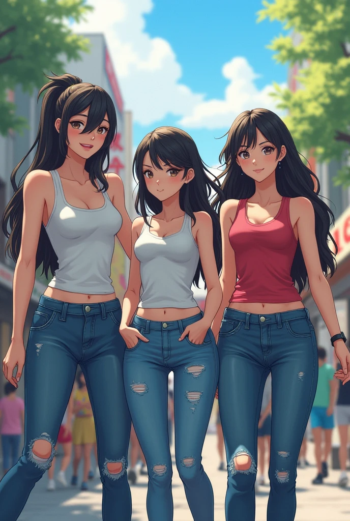 japanese s in jeans and tanktop