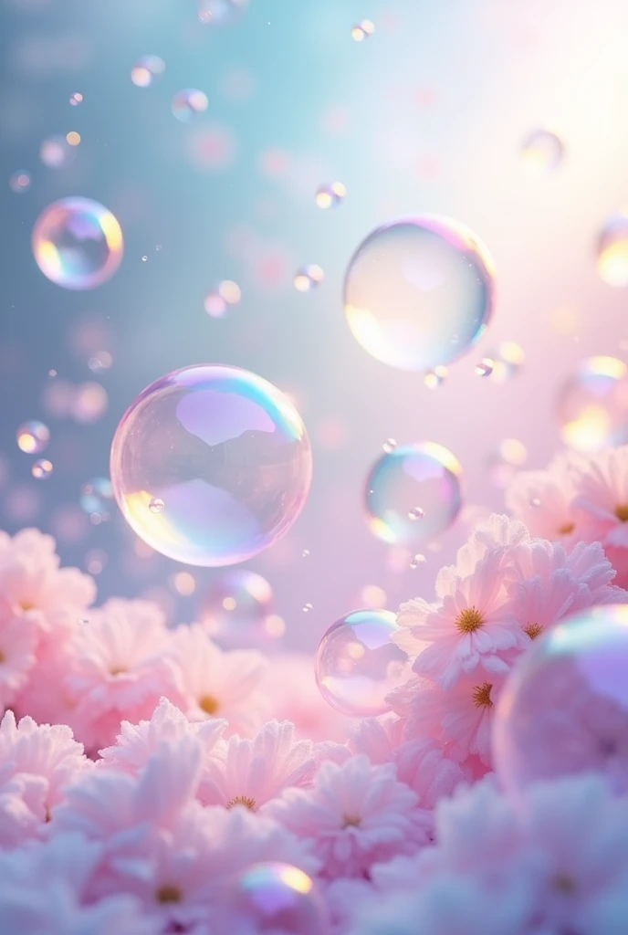 create soap bubble background 