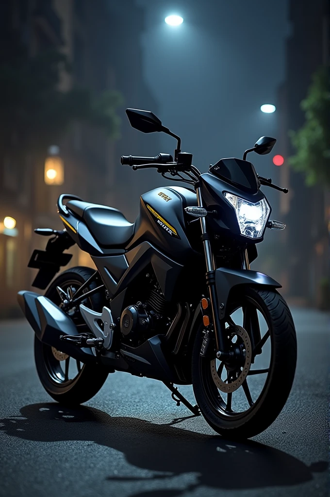 Pulsar ns 125 modified in night' with black colour 