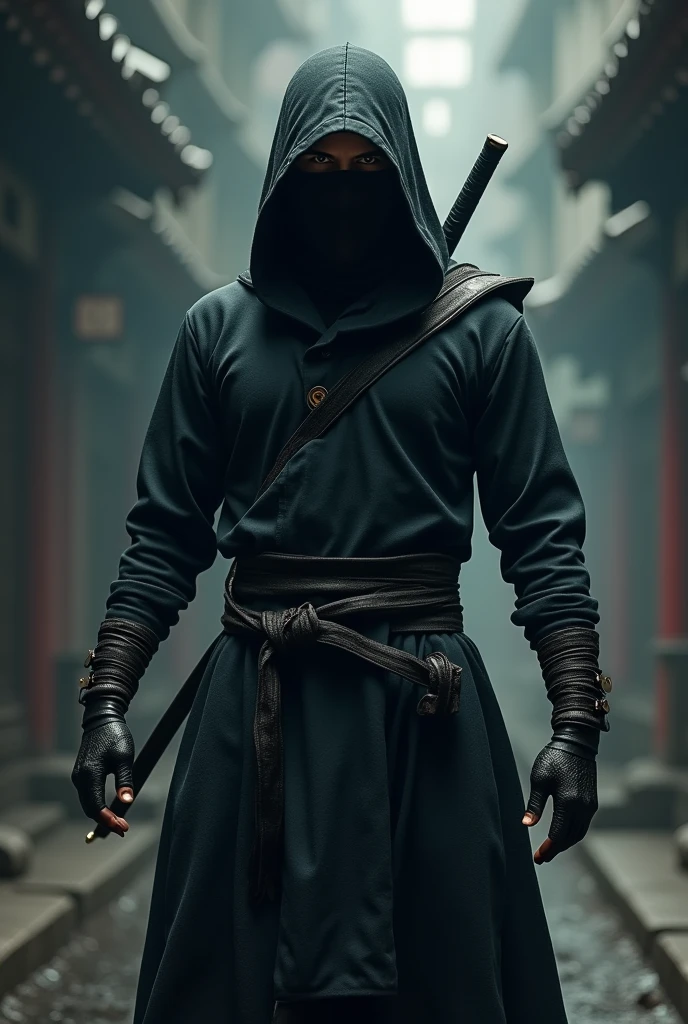 Image of a ninja that says dangerous above