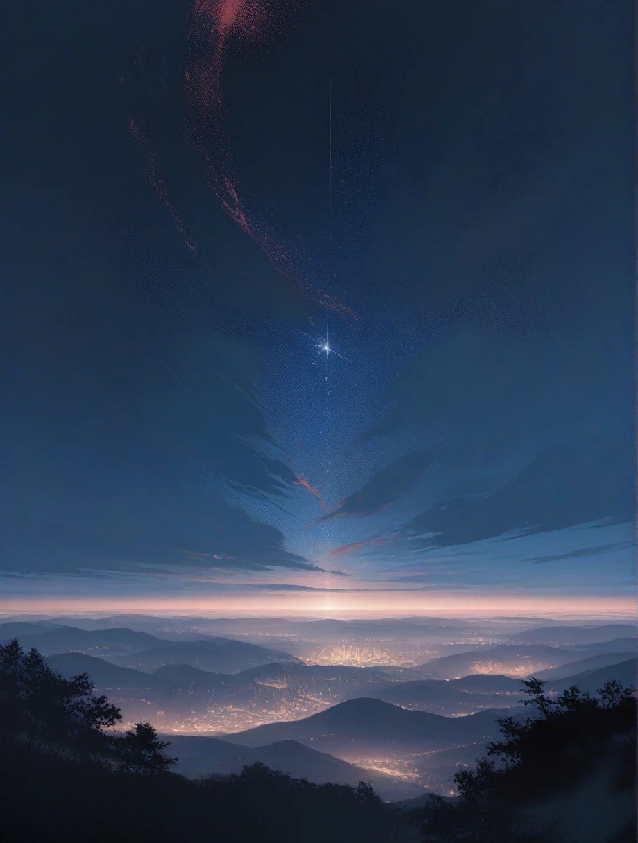 score_9, score_8_up, score_7_up, score_anime, masterpiece, top quality, delicate illustration, sharp lines, sharp focus, BREAK, a traveling girl wandering in the endless night world, the girl wears a hood and has a lot of stuff in her backpack, night , fantastic landscape, beautiful scenery, harmony with nature, spectacular view, space city, (((torn clothes))), (((torn hood)))