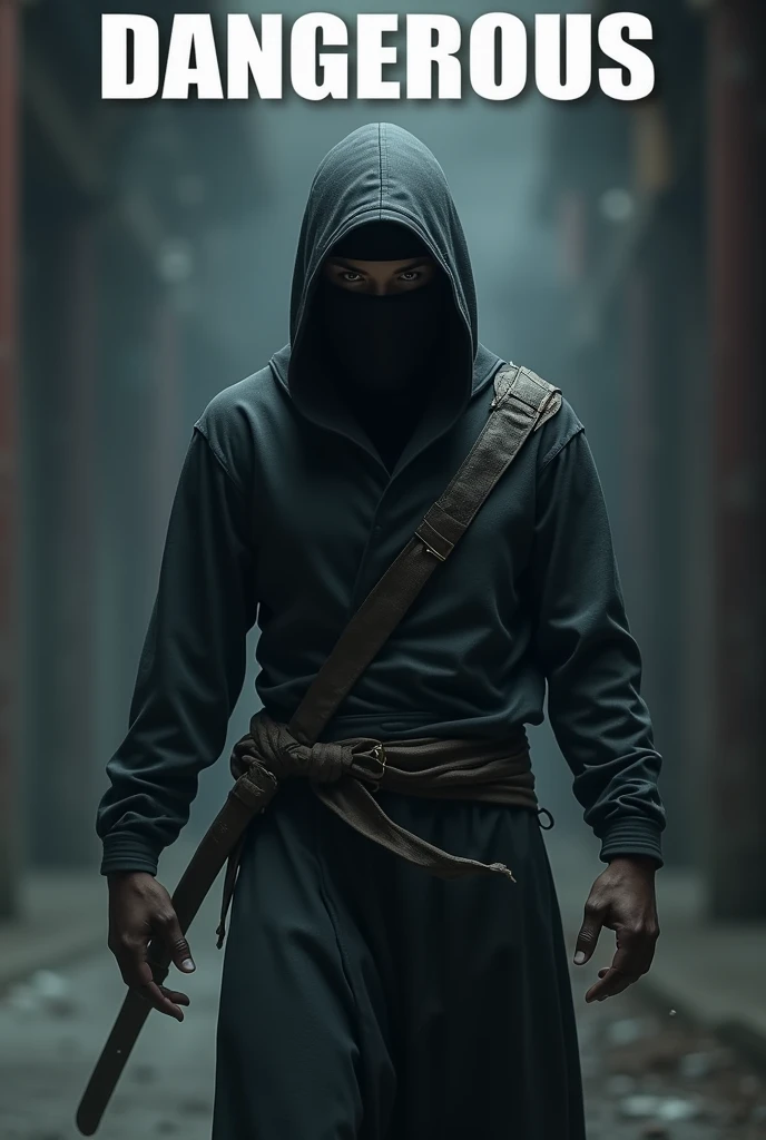 Image of a ninja that says dangerous above