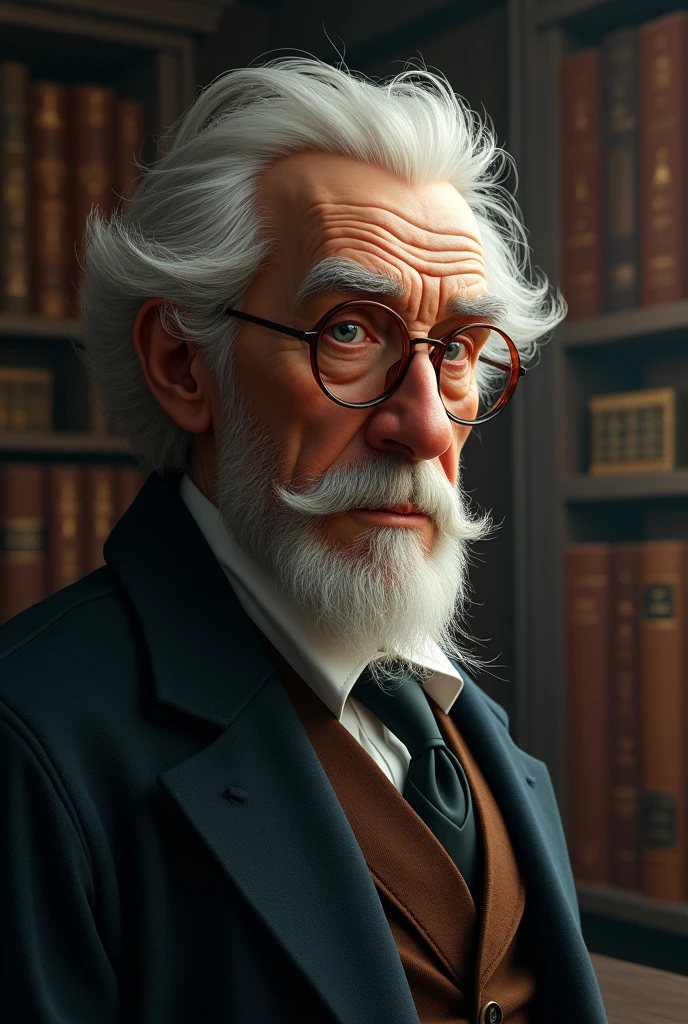 A old ancient man looking attractive and educated 
