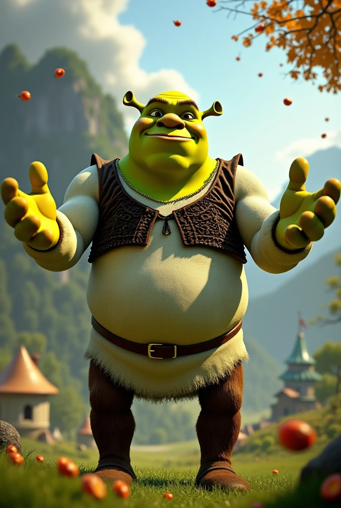 Shrek spreads hands