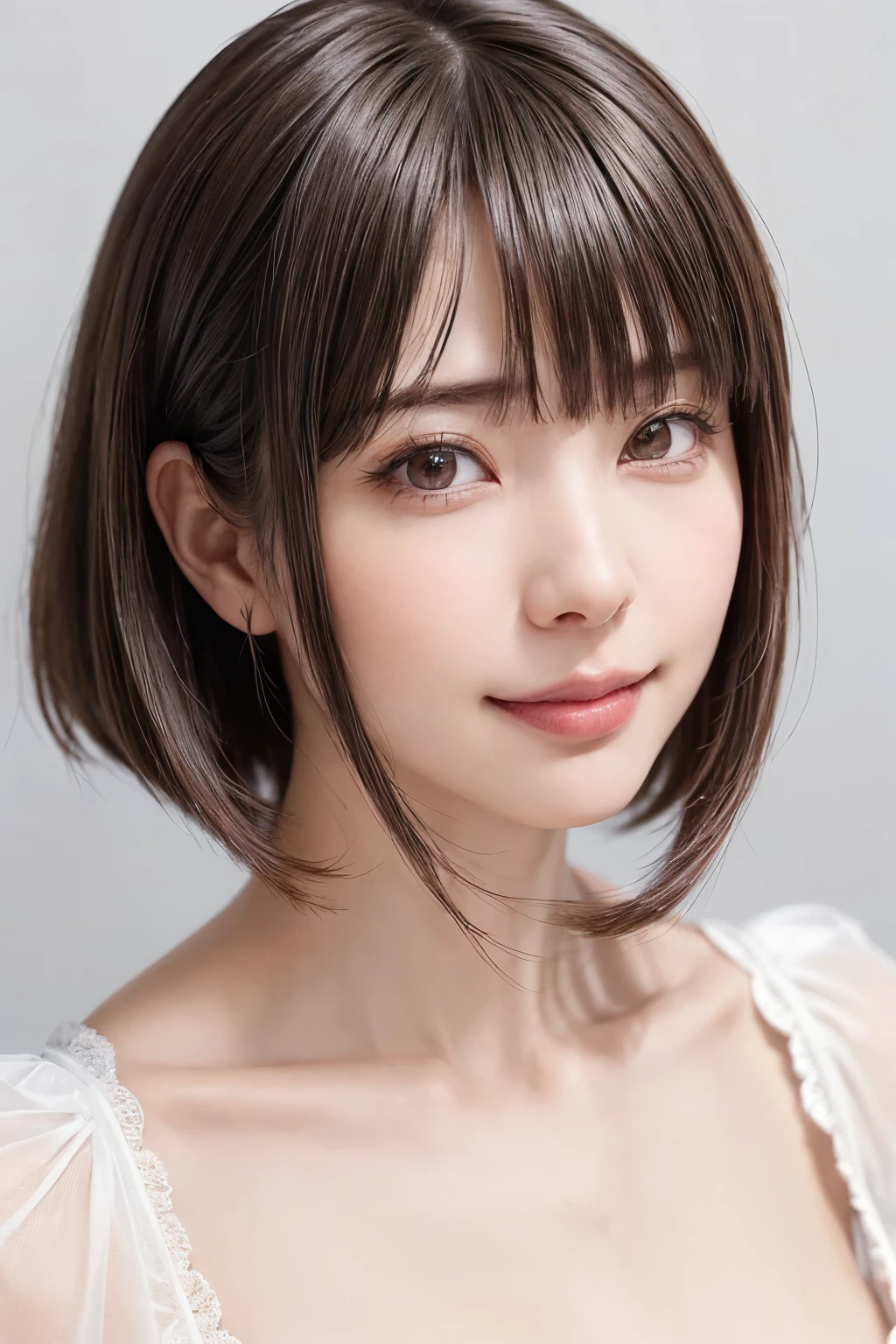 (software:1.8、masterpiece, Highest quality),1 person, alone, hyper Realistic, Realistic,Realistic, Looking at the audience, Light brown eyes:1.4,Brunette Short Bob Hair with highly detailed shiny hair, Brightly colored winter clothes, Lepangas:1.4), Outdoor, Mouth closed, Upper Body、big chest eye、eyelash、{Hugeな|big chest|Hugeなな|Mega} whole :2, chestの谷間:2、(((big chest eye、Short Bob Hair、Highlights from Students、Looking at the audience、She is very beautiful and cute、Show me your ears、Long neck、smile、Close your mouth and smile、Bangs and beautiful teeth)))、Ideal body type、(Nothing is drawn、A very beautiful pure white background:1.6)、美しいLong neck:1.4、(({Huge|big|Hugeな|Mega} chest, chestの谷間:2、Upper Bodyは服を着ていない:1.6))、(((Portraiture:2)))、Perfect Anatomy