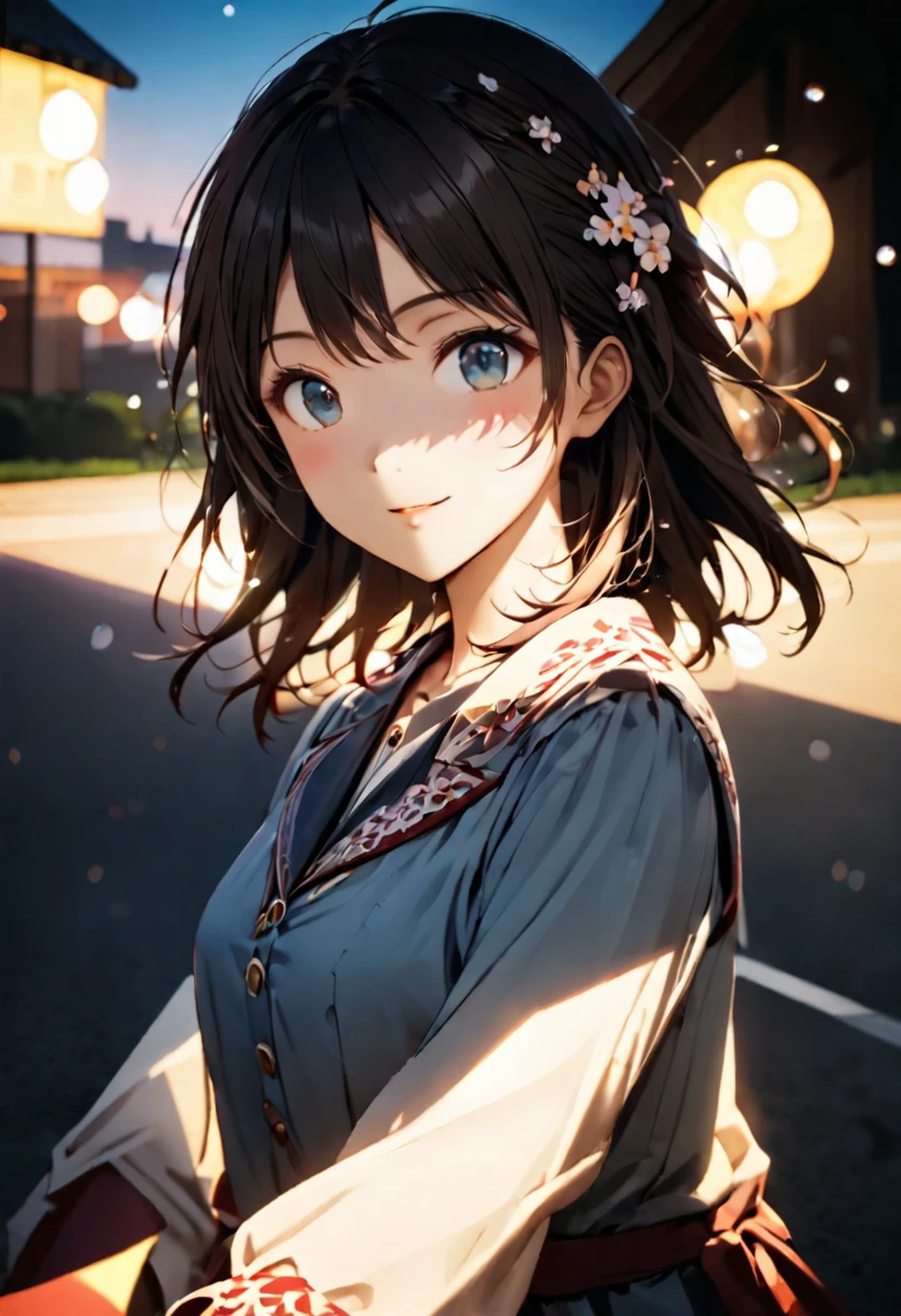 {{Highest quality}},Delicate illustration,Detailed depiction, masterpiece, Boho Eye Hinai Girl, Playful Themes, Two girls、女子High school student a+B（High school student a（Raw photo of a girl in uniform。Decorative details and symbols are often used。, Brown hair gently fluttering in the wind,Clear blue eyes、A gentle smile）、高校生B（Raw photo of a girl in uniform。Decorative details and symbols are often used。, Black hair gently fluttering in the wind,Clear red eyes、A gentle smile））、 Long-distance shots, High Key Light, Hard Shadows, Soft bokeh, Professional photography, A balanced deal, Balanced Exposure,