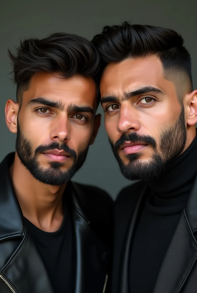 Two Freinds Me and my friend and beard and attitude eyes styles look perfect personality so handsome so attitude pictures for WhatsApp dp