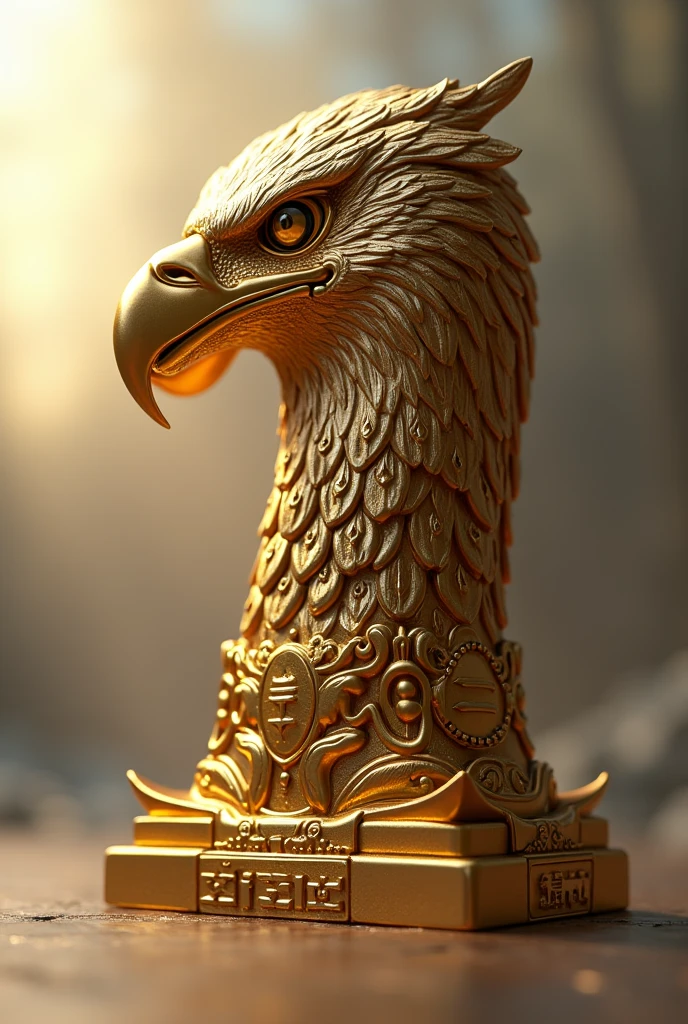 Primer plano del numero 1 dorado con eagle head, with an eagle emblem, eagle logo, imperial symbol, touch, heroes of might and magic 3, eagle head, Logo 3D, profile photo 1024px, Lieutenant. Marcin Zaleski, age of empires 3