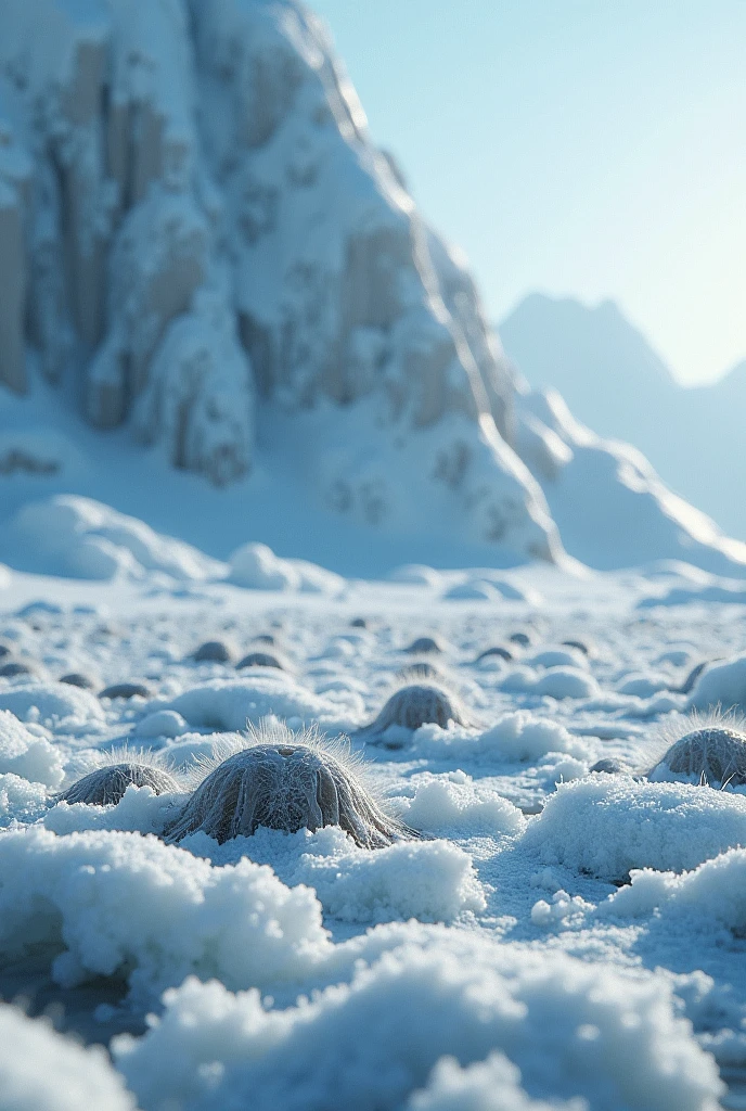 Snowball Earth、The birth of life、Realistic images、Realistic texture
