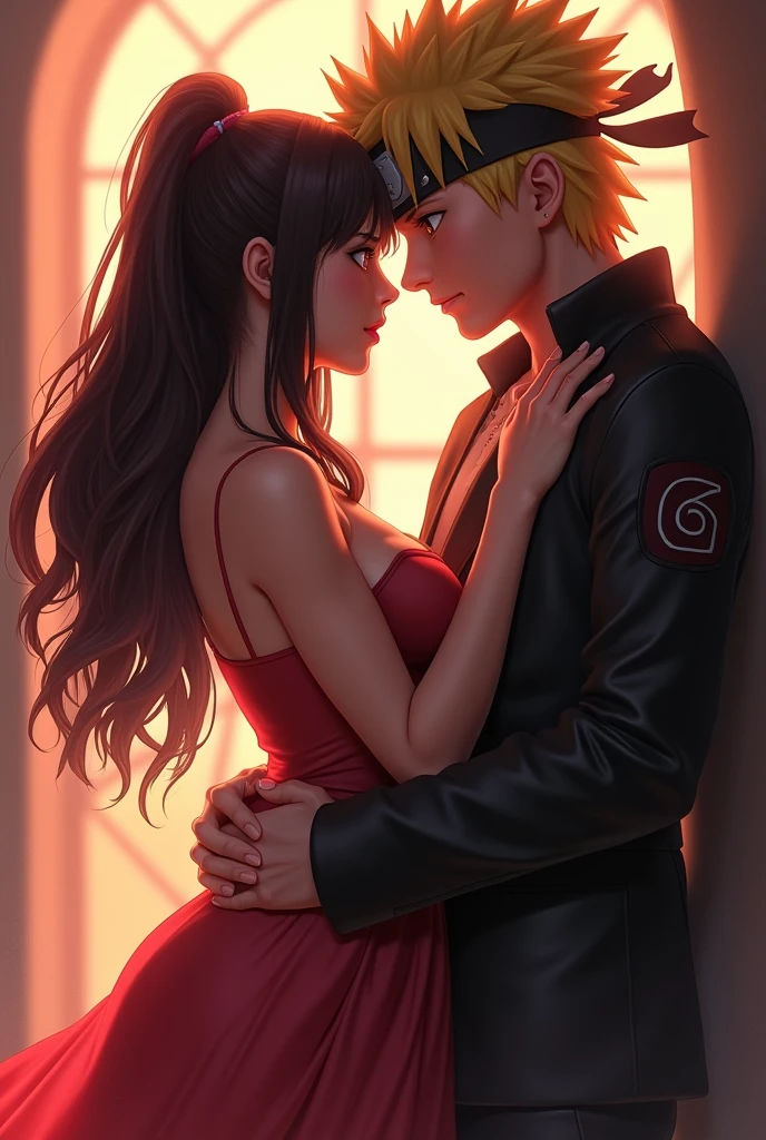 Hinata in sexy clothes with Naruto. They also swallowed