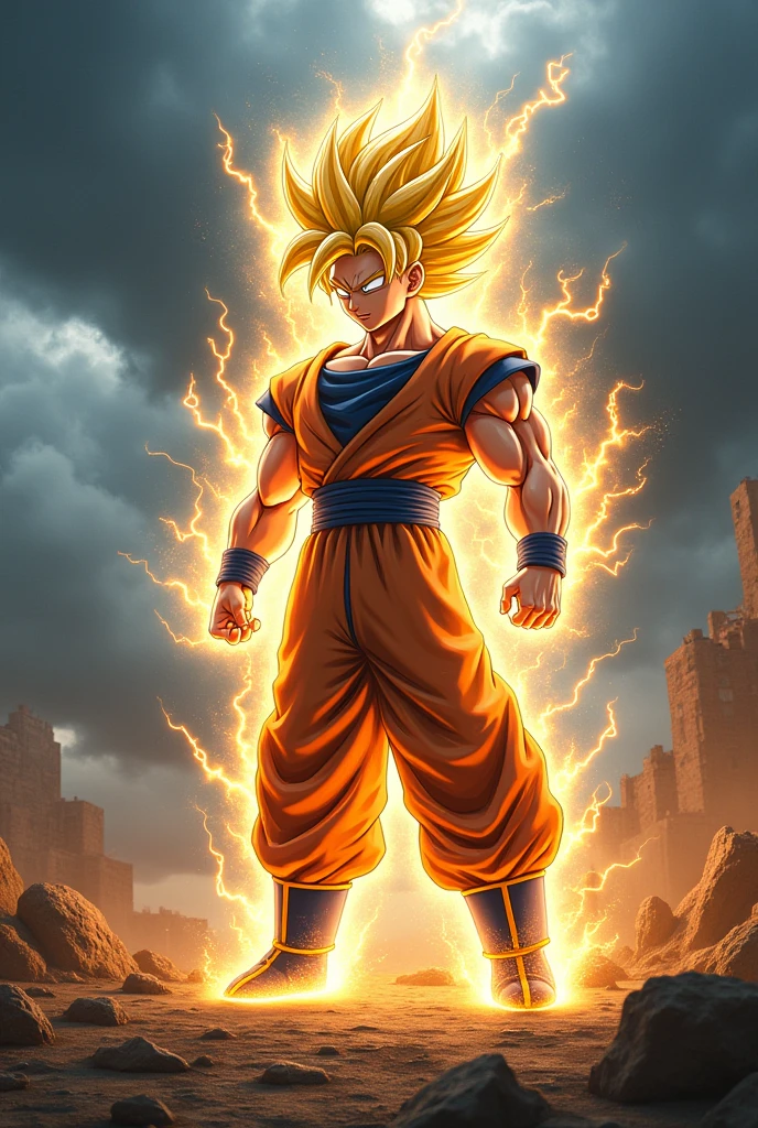 Generate Goku transformed into super sayayin phase 19