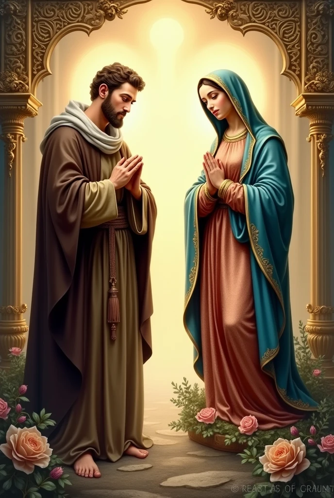 I would like the cover of a songbook for the church. That contains the image of Saint Anthony of Padua and the Virgin of Guadalupe