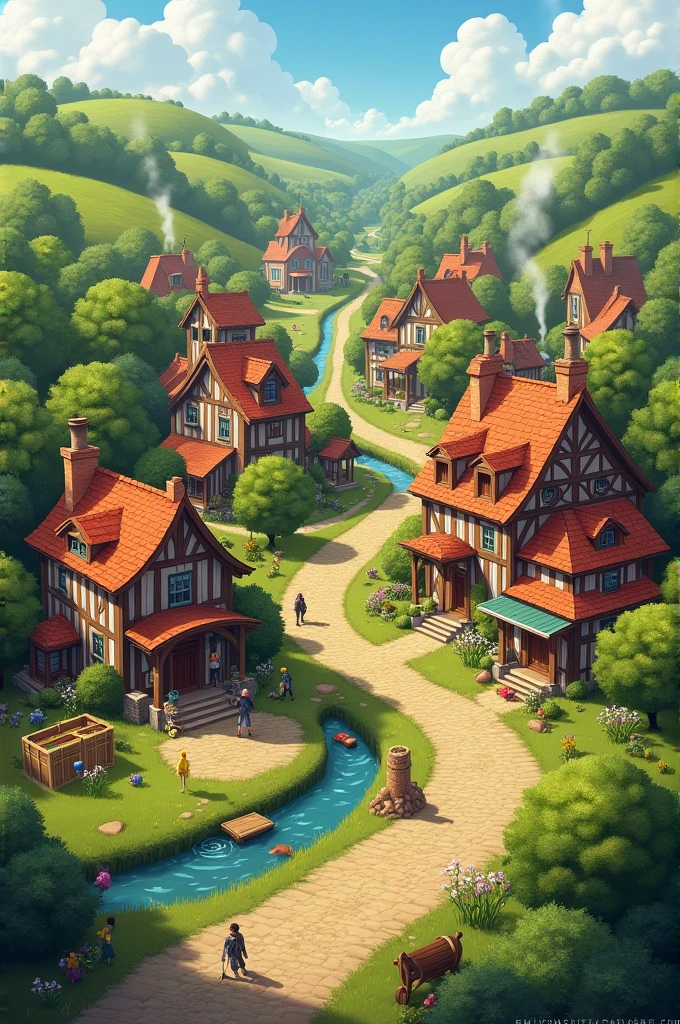 Describe the village where the story takes place.