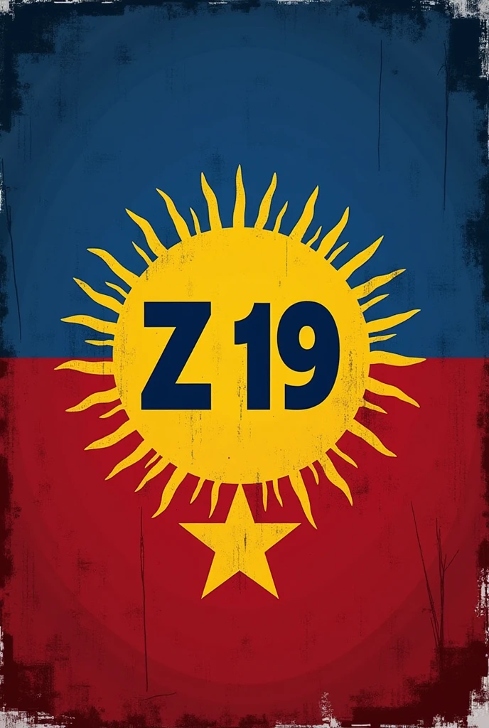 Flag of independent Santa Fe with the letter Z 19 and Lucero under