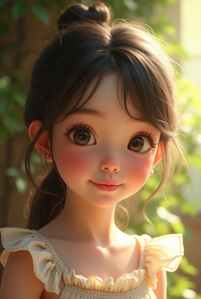 Realistic cute girl