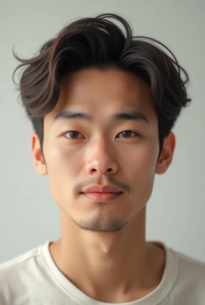 Oval and round face shape,soft Jawline man