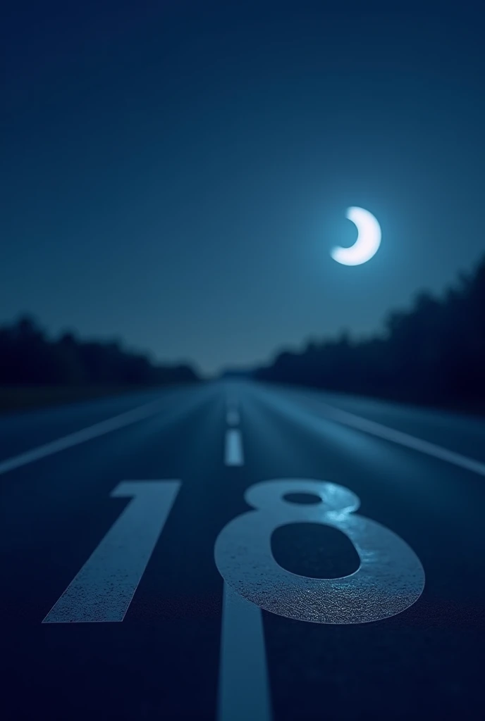 Moon Nj in background with number 18 