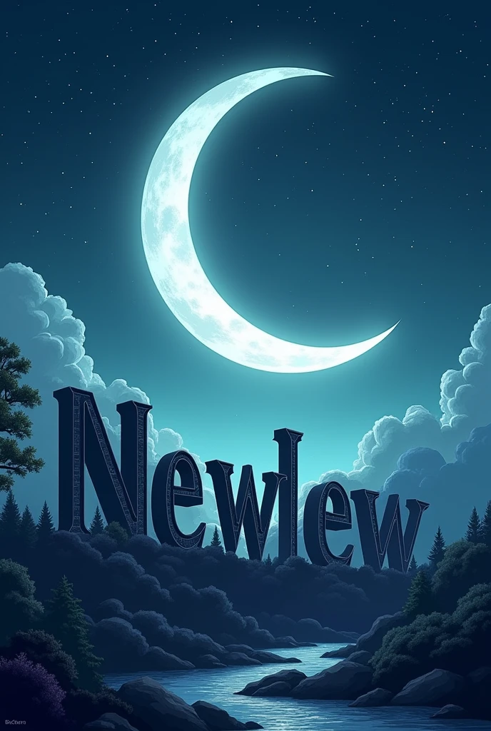 Moon with NJ letters