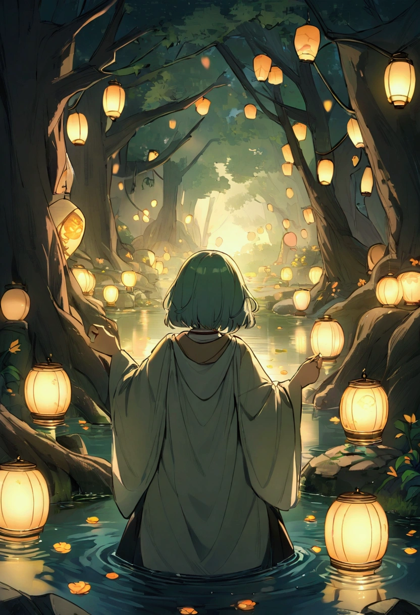Scene 4: The Hidden Clues Image: Elara and Ben searching around the pond, finding hidden clues etched into stones and old trees, illuminated by the light of their lanterns. Script: EXT. MAE FAH LUANG UNIVERSITY - POND - NIGHT Elara and Ben search the area around the pond, finding cryptic clues carved into stones and trees. BEN (holding up a lantern) Look at this inscription. It’s part of the puzzle! ELARA (examining the clue) It says something about the “heart of the pond.” We need to find out what that means.
