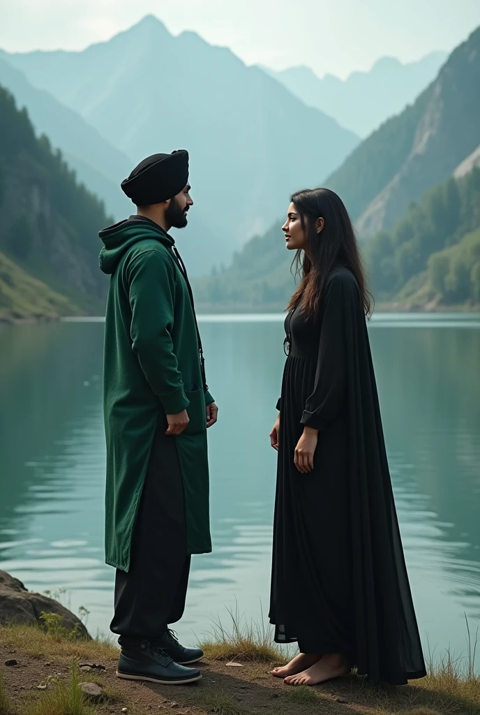 A19 beautiful punjabi old boy ,, turban black woman, on shuese blackk , j hoodie green ,,is whrite name poorav rai looking for locked p ,, background, pahadi wattar