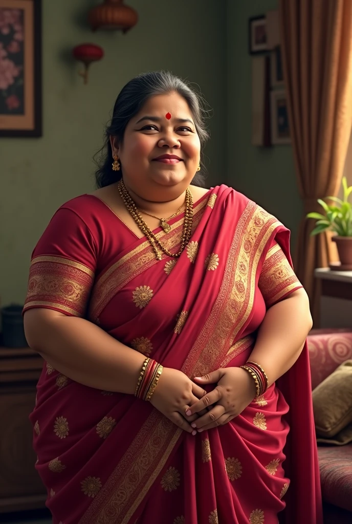 Fat Bengali mom aunty wear penty