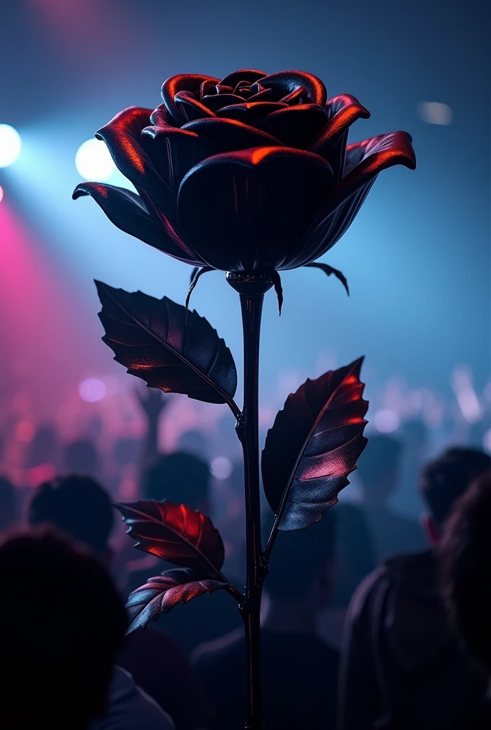 Lighstick kpop de una rosa negra