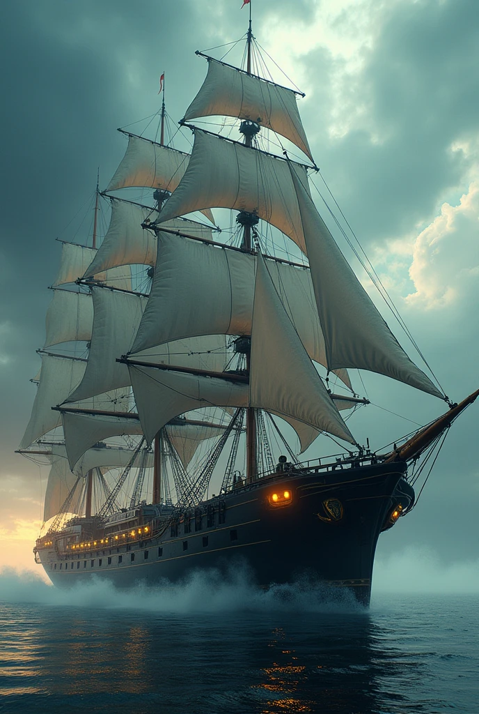 Lamborghini and ship mixed photo
