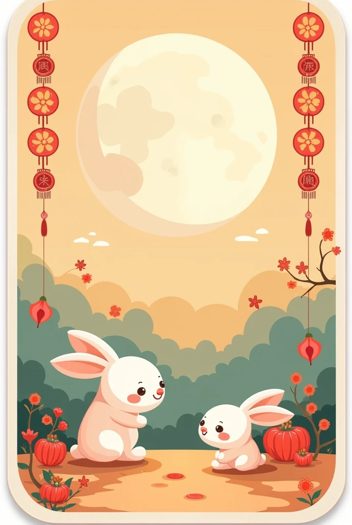 Generate a 3.5cm x 3.5cm square sticker,The design style is simple and fresh。Theme: Mid-Autumn Festival,Contains the moon、Jade Rabbit、Traditional elements such as osmanthus。Please add a sentence to encourage college students on the sticker,For example, "Riding the Wind and Waves,"Follow your dreams"、"Winning the first prize,The future is promising"。Warm colors are the main colors,Create a warm and peaceful atmosphere。