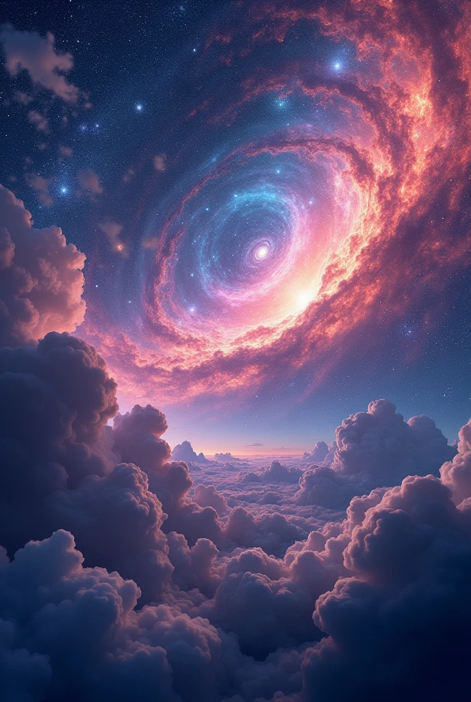 A high-definition galaxy shines in vivid colors, with swirling nebulae, brilliant stars, and cosmic dust creating a mesmerizing celestial scene. The vast expanse captures the beauty and mystery of the universe, showcasing deep space with incredible clarity and detail, perfect for wallpaper or artistic inspiration.