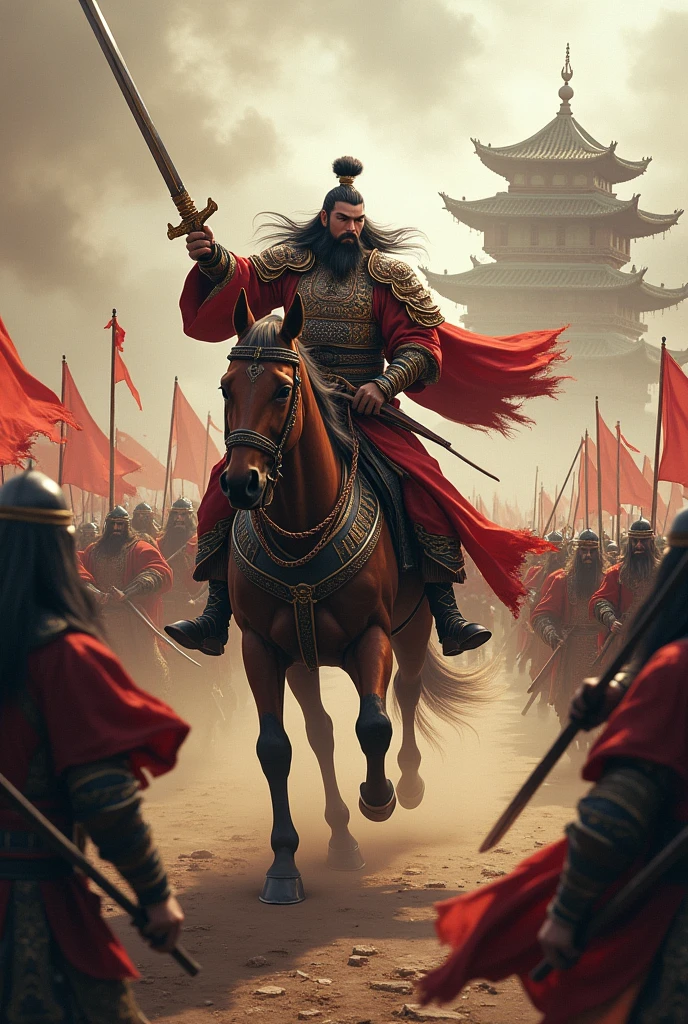 Guan Yu captures Jingzhou city