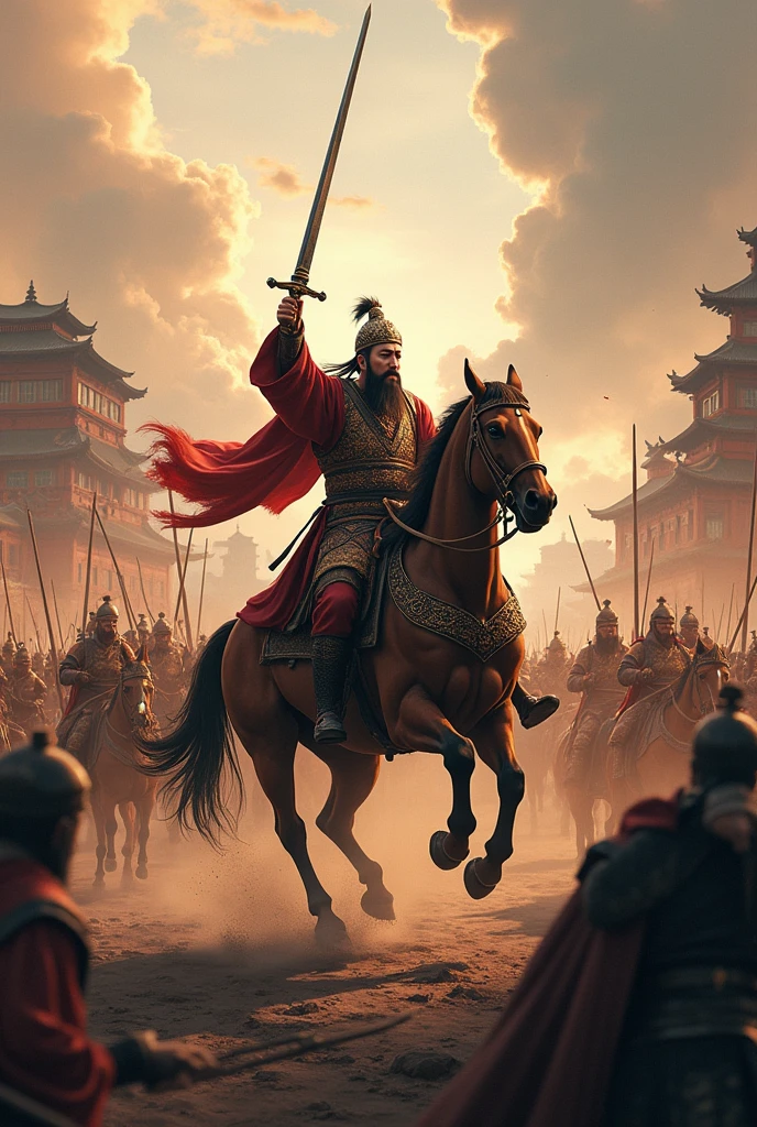 Guan Yu captures Jingzhou city