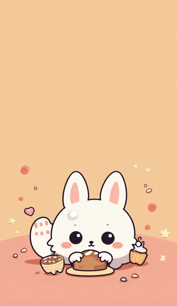(Most of the background is solid color.),Simple animation of small cute cartoon characters below