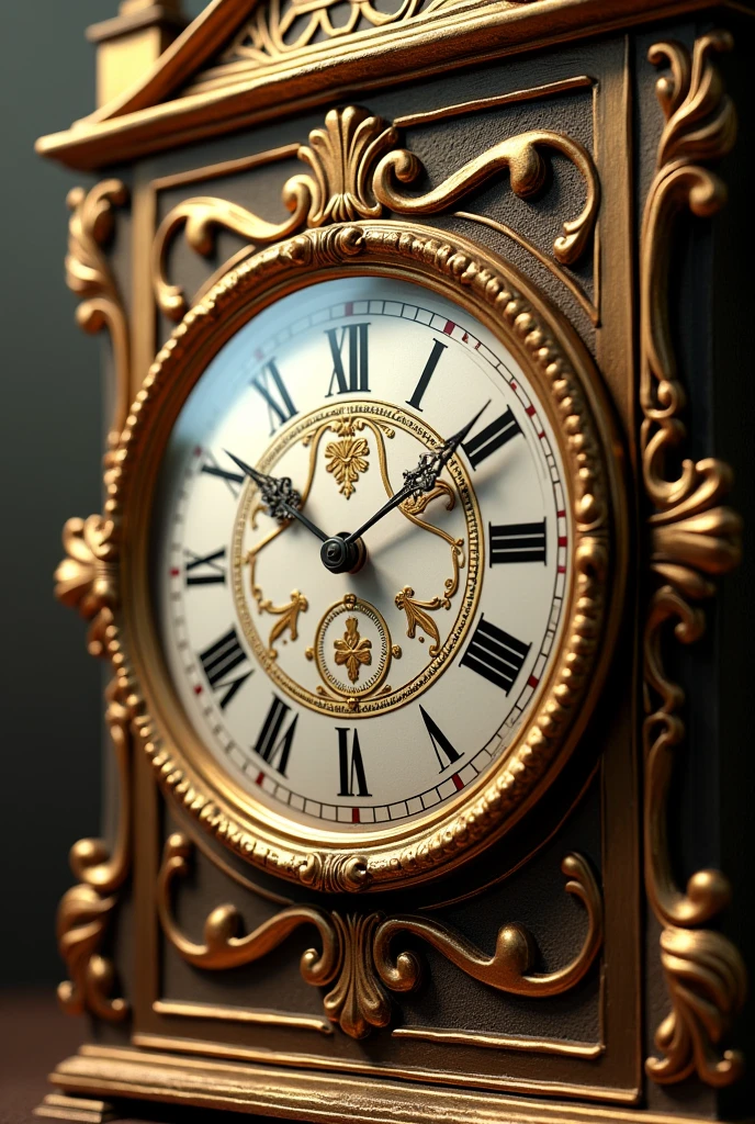 With the design that you just gave me, the logo that is in gold, you can turn it into an antique clock in its design