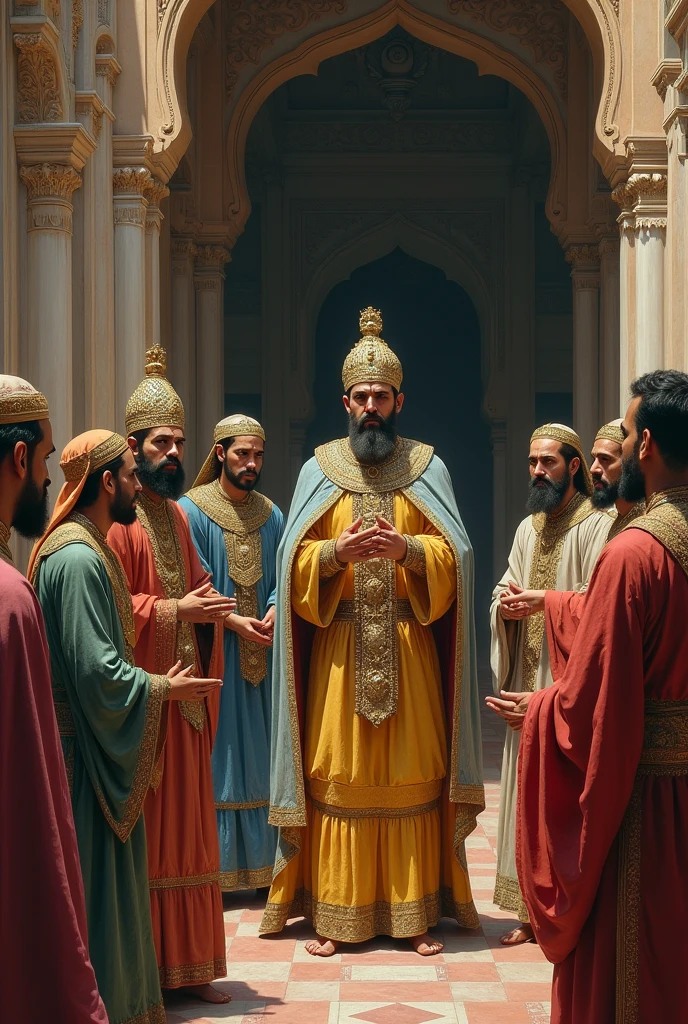 King Shah Jahan ordering his servants to cut off the hands of the architectures so that they cannot build like Taj Mahal in the future