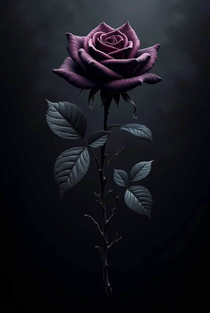 Make a logo for the name “BlackRose” with a dark theme