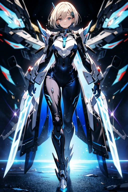 woman wearing a mecha suit