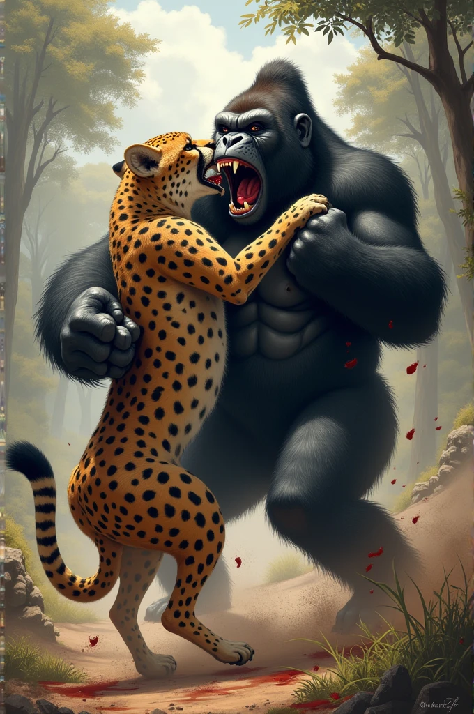 Cheetah killed the gorilla