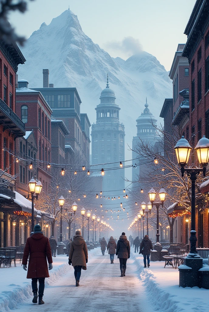 Canada calgary snow downtown