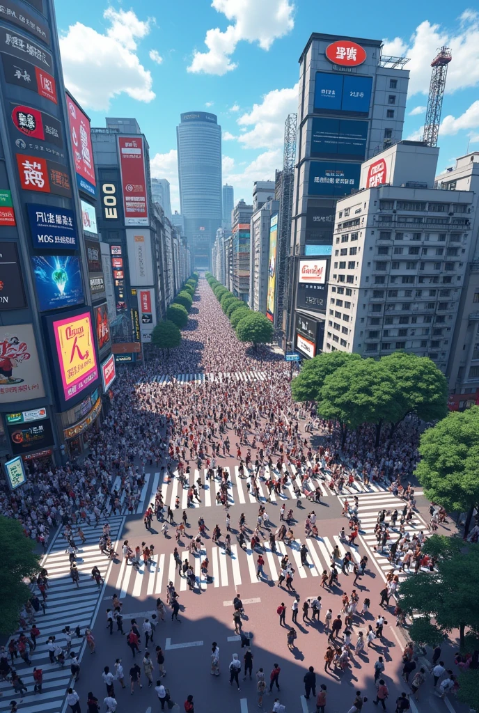 Scramble crossing seen from Magnet Buy Shibuya