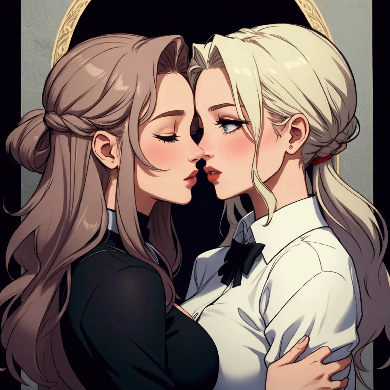 couple kissing