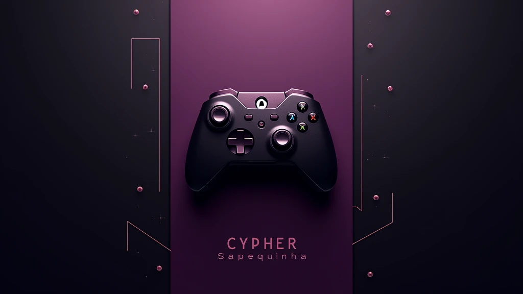 The image displays a sophisticated and elegant design for the gaming channel "Cypher Sapequinha". The background is a sophisticated combination of black and purple, with a subtle gradient that goes from deep purple in the center to solid black at the edges, creating a sense of depth and refinement.

No fundo, the logo of a video game controller is presented in a discreet and stylized way. The control, in a dark metallic purple shade with black accents, it is smooth and imposing, designed with a textured finish that adds a touch of technological sophistication.

the name "Cypher Sapequinha" is centrally positioned in a sleek, modern font, with large, clean letters in a shade of white or silver. The letters have a matte finish with a slight sheen in deep purple that adds a luxurious touch., standing out against the background in a refined way. The design is minimalist, without exaggeration, to maintain a clean and professional look.

Small graphic details, like fine lines and subtle geometric patterns in dark purple, are incorporated into the fund, adding a touch of complexity and modernity without overloading the image. In the bottom right corner, a slogan in small, discreet font, in gray or silver tones, It reads "Sophistication and Strategy in the World of Games", reflecting the channel&#39;s proposal with a mature and professional tone.

The image is finished with a polished finish and a light layer of subtle gloss on key elements., providing a visually appealing and adult presentation, suitable for an audience that appreciates a more refined and intelligent approach to the world of gaming.