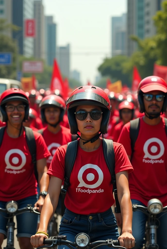 foodpanda riders of bangaladesh doing movement for justice