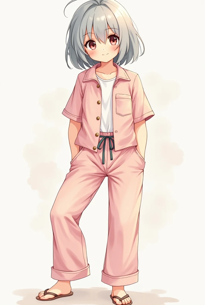 (((shot from front))),a black and white photo、((Highest quality、High resolution))、(Delicate illustrations)、(pastel colour:1.2)、(watercolor:0.6)、(Summer loungewear:1.3)、((cute:1.3))、4K、、AI big breasts、Mr.々A pose、、Asymmetric Wave、Gray Hair、Photo album、Cowboy Shot、、