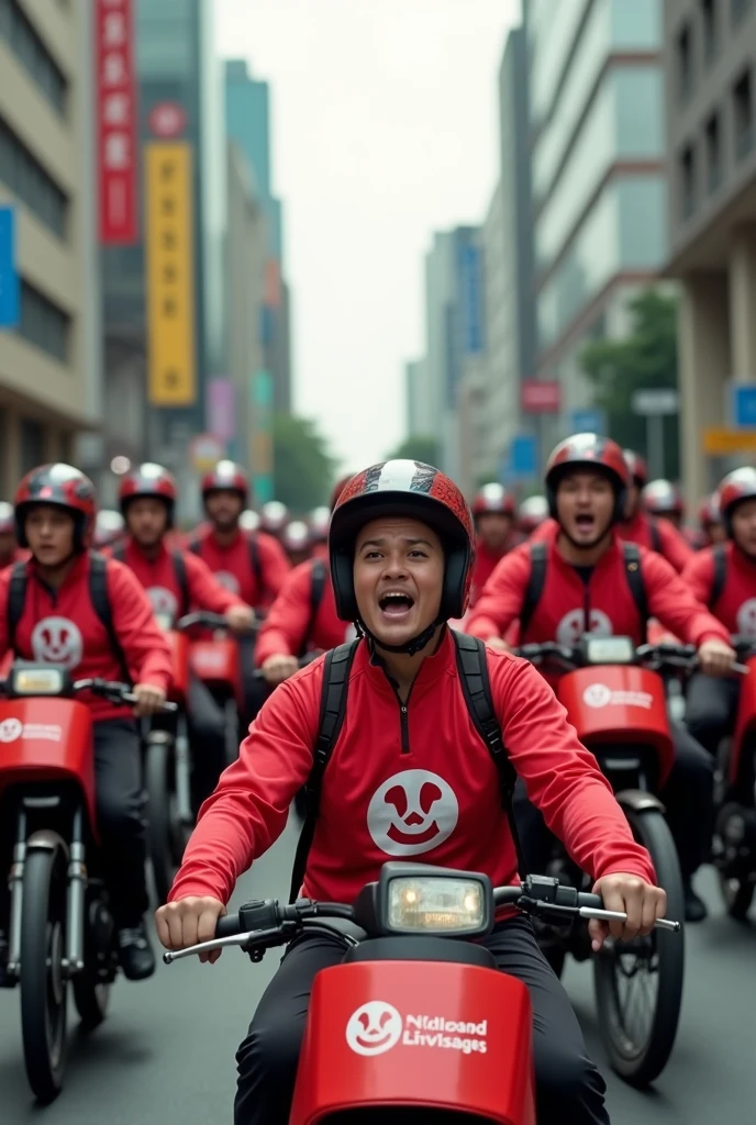 foodpanda delivery riders doing movement for increase there delivery charge