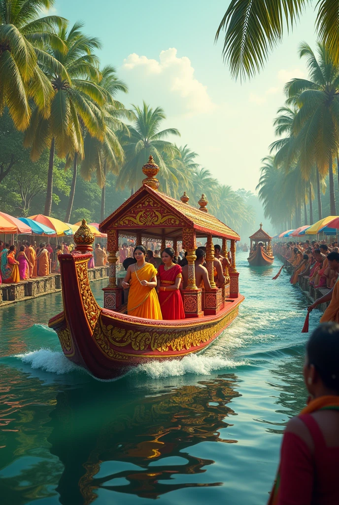Kerala onam festival chundan boat